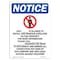 Signmission OSHA Notice Sign, Only _ Is Allowed With Symbol, 24in X 18in Decal, 18" W, 24" H, Portrait OS-NS-D-1824-V-16987 - alternate 1